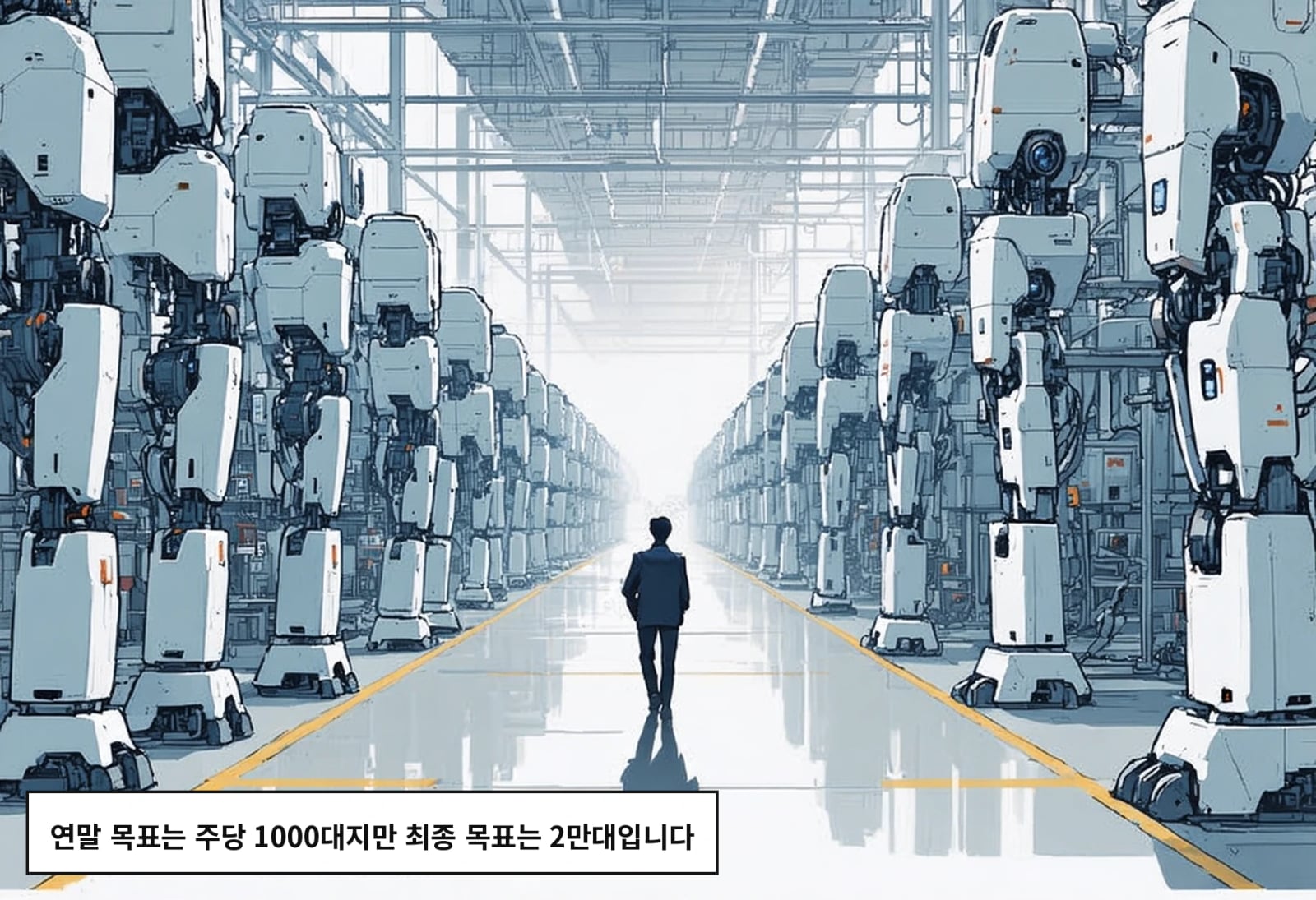 연말 목표는 주당 1000대지만 최종 목표는 2만대입니다