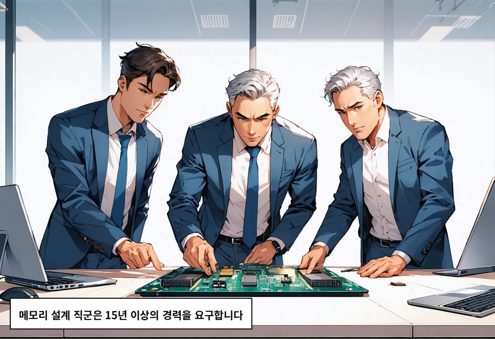 메모리 설계 직군은 15년 이상의 경력을 요구합니다