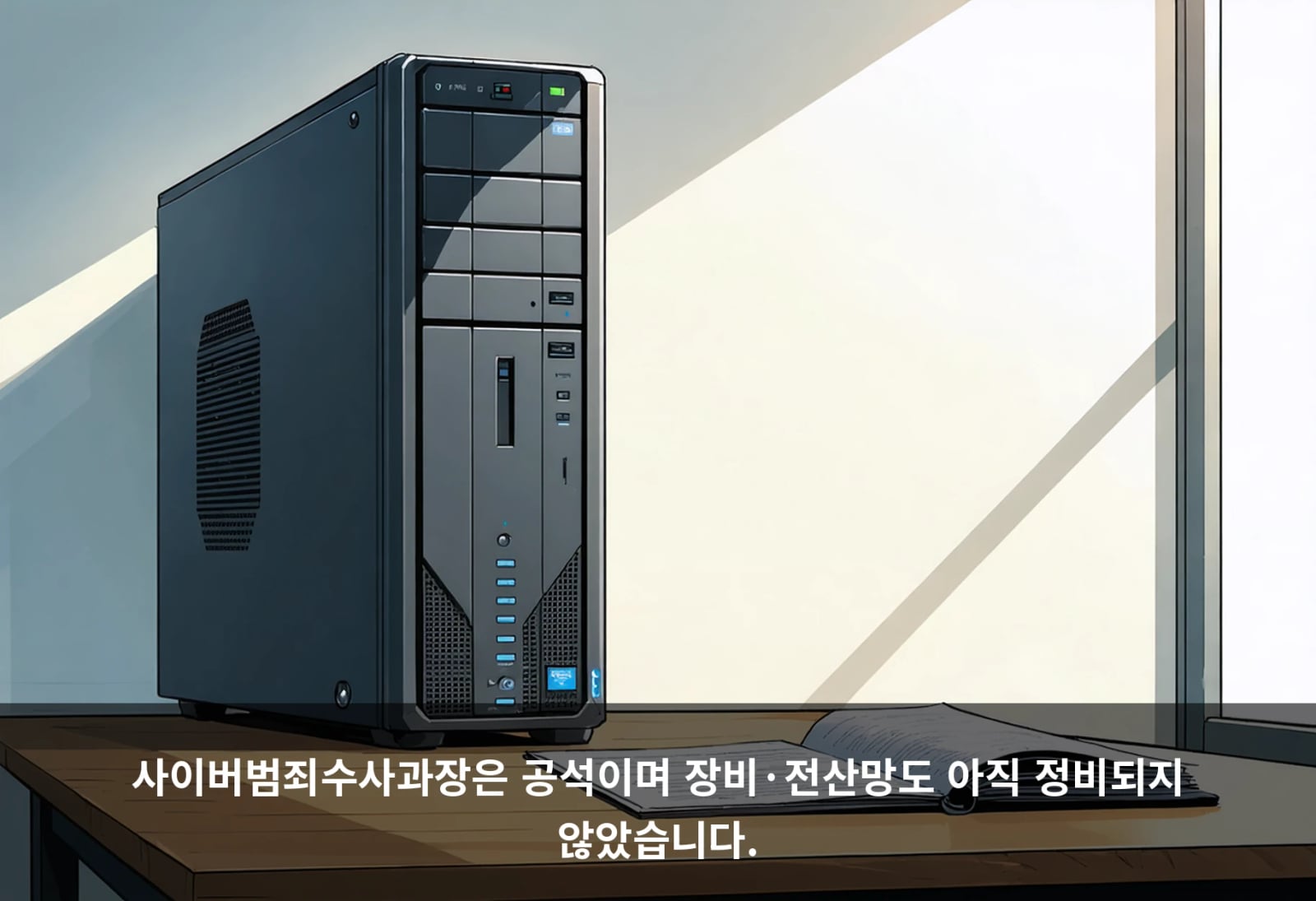 사이버범죄수사과장은 공석이며 장비·전산망도 아직 정비되지 않았습니다.