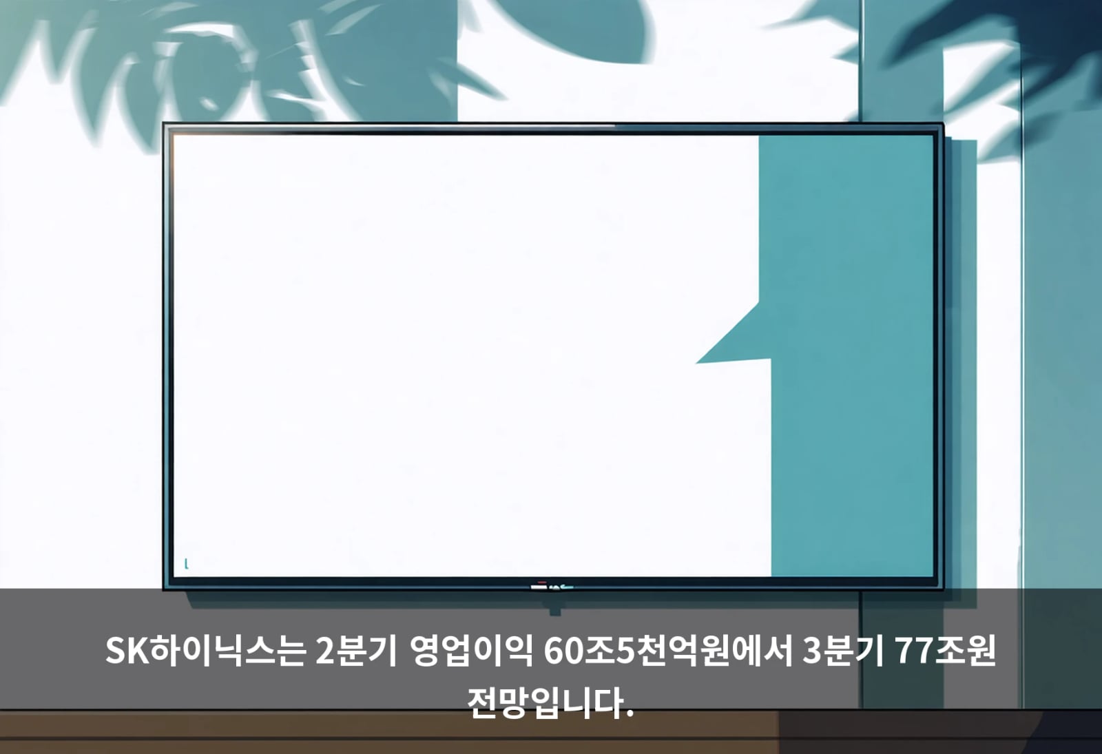 SK하이닉스는 2분기 영업이익 60조5천억원에서 3분기 77조원 전망입니다.