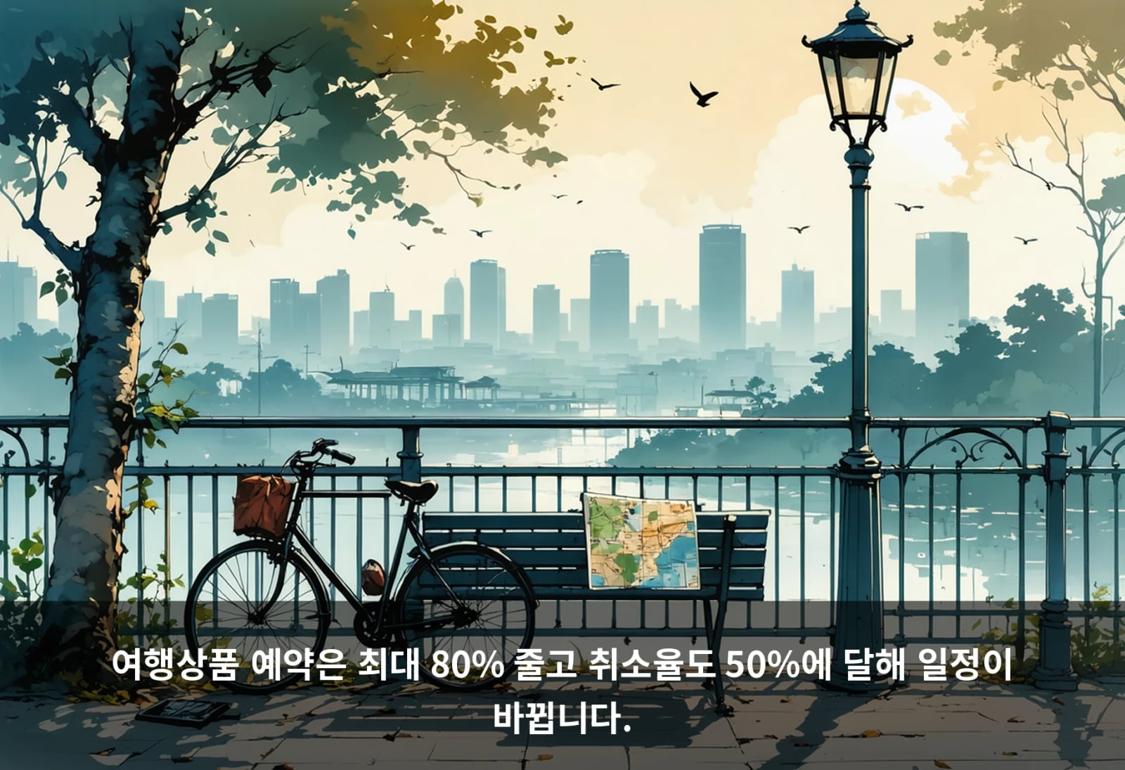 여행상품 예약은 최대 80% 줄고 취소율도 50%에 달해 일정이 바뀝니다.