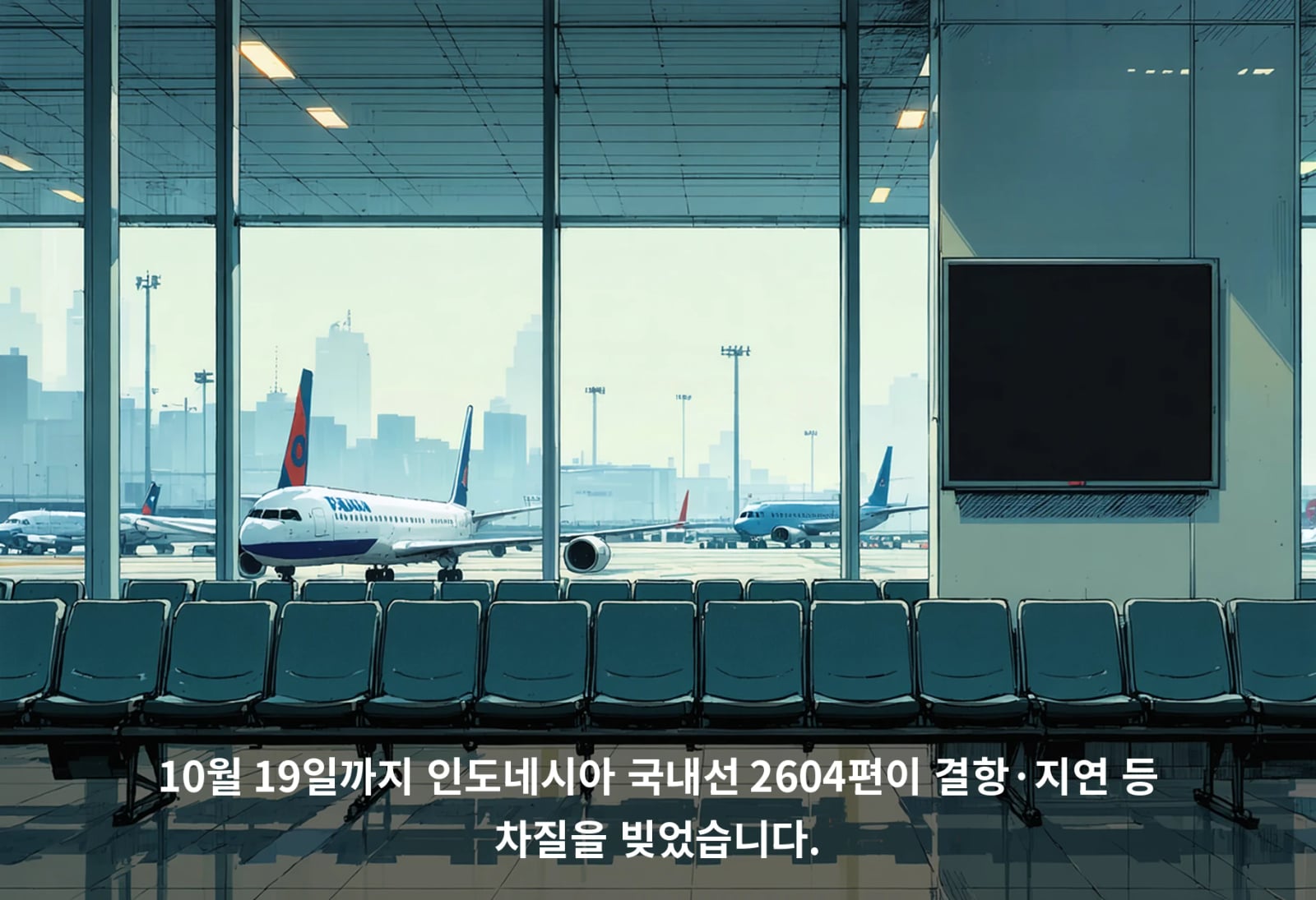 10월 19일까지 인도네시아 국내선 2604편이 결항·지연 등 차질을 빚었습니다.