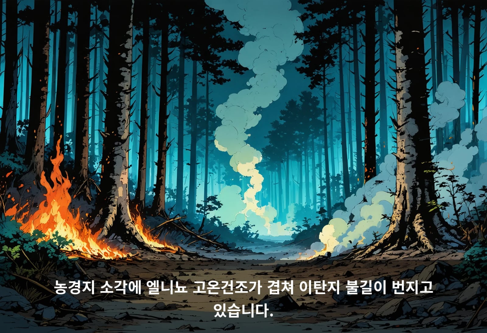 농경지 소각에 엘니뇨 고온건조가 겹쳐 이탄지 불길이 번지고 있습니다.