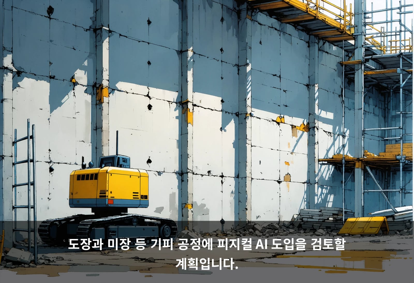도장과 미장 등 기피 공정에 피지컬 AI 도입을 검토할 계획입니다.