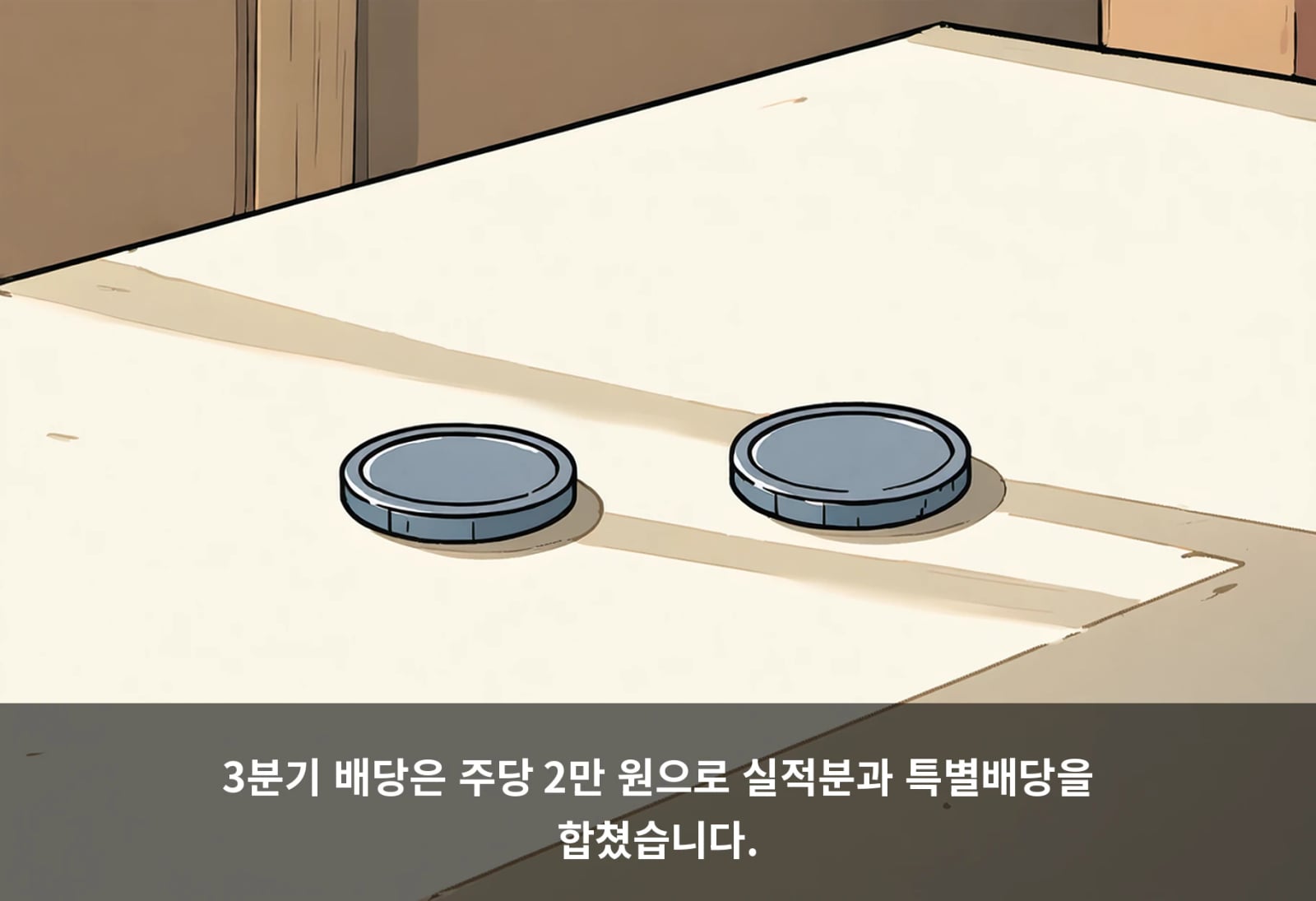 3분기 배당은 주당 2만 원으로 실적분과 특별배당을 합쳤습니다.