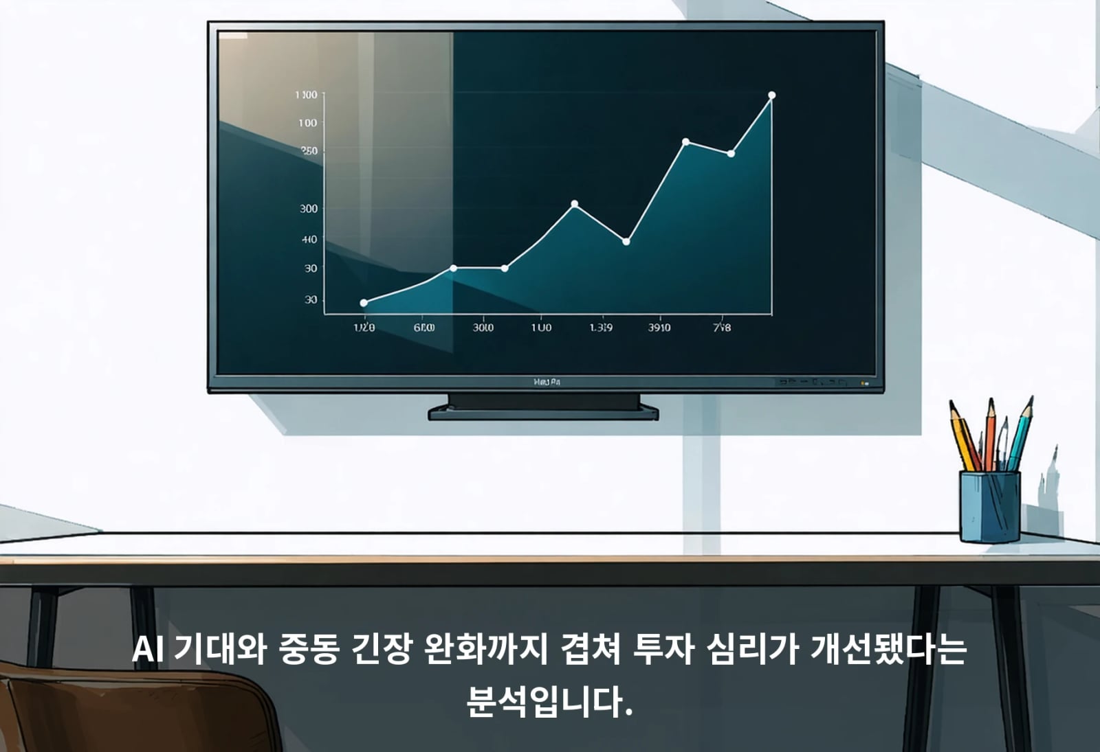 AI 기대와 중동 긴장 완화까지 겹쳐 투자 심리가 개선됐다는 분석입니다.