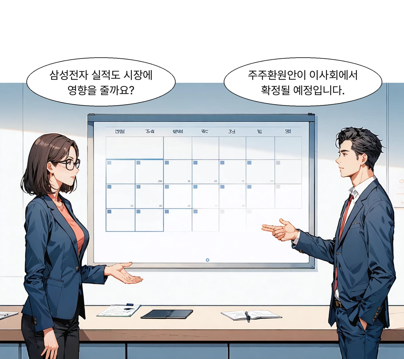 삼성전자는 90조~110조 원 환원을 공언했고 약 30조 원 배당안을 이달 말 확정할 계획입니다.