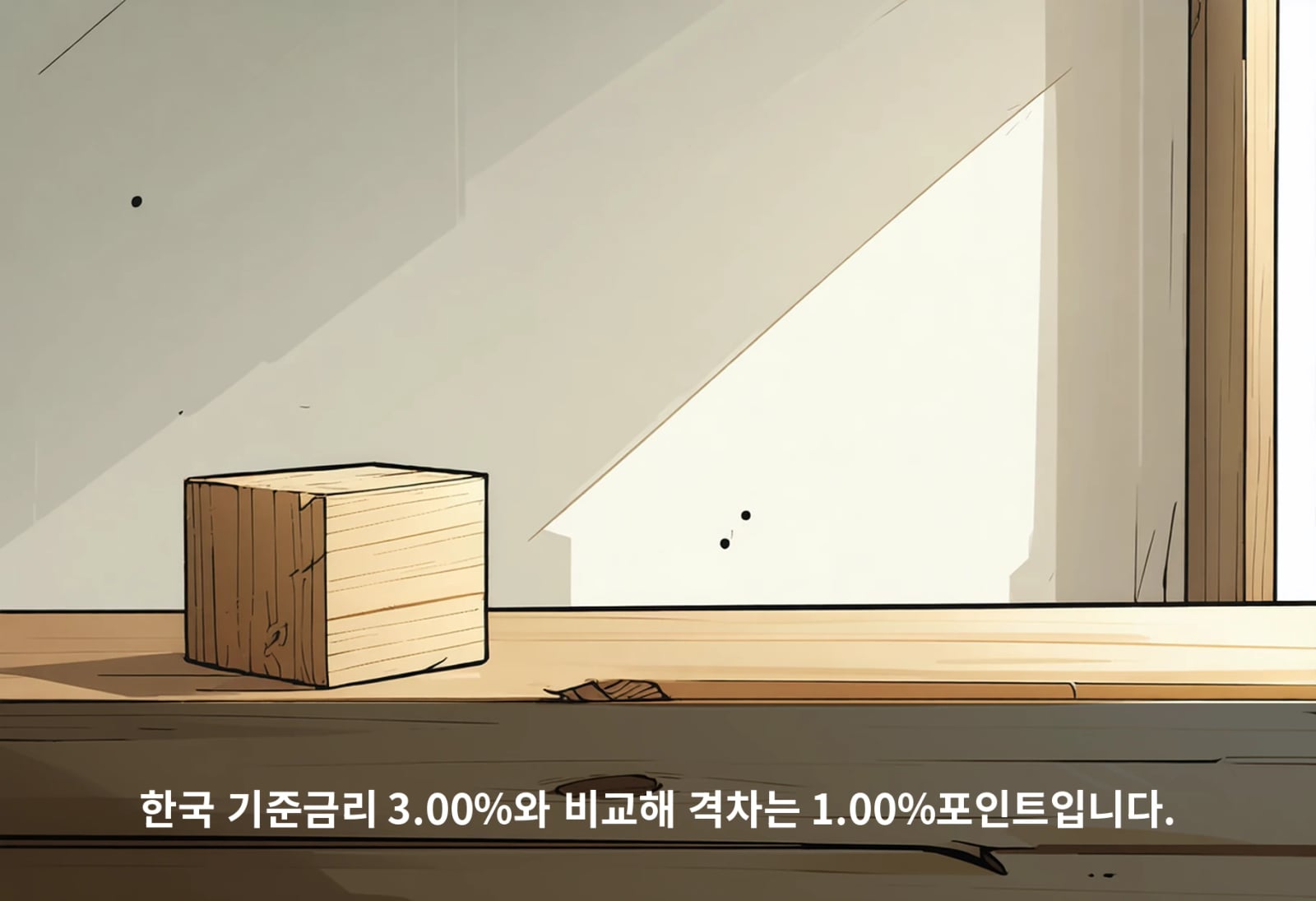 한국 기준금리 3.00%와 비교해 격차는 1.00%포인트입니다.