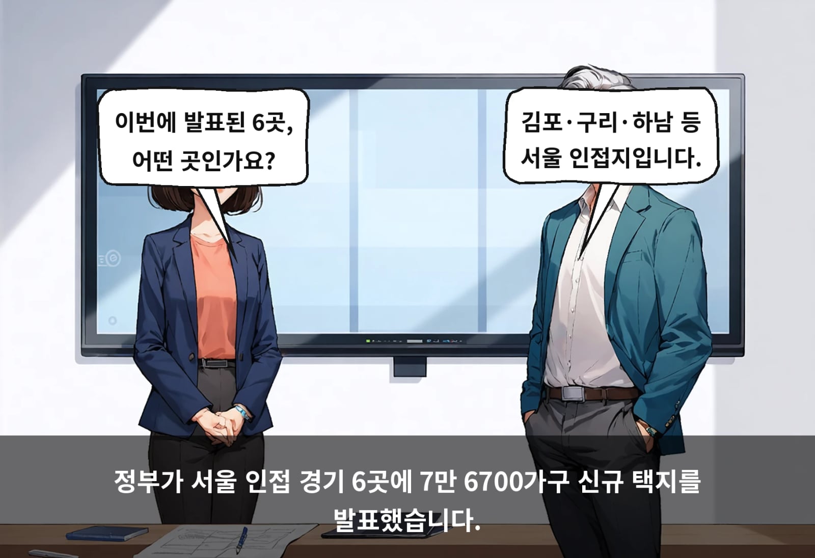 정부가 서울 인접 경기 6곳에 7만 6700가구 신규 택지를 발표했습니다.