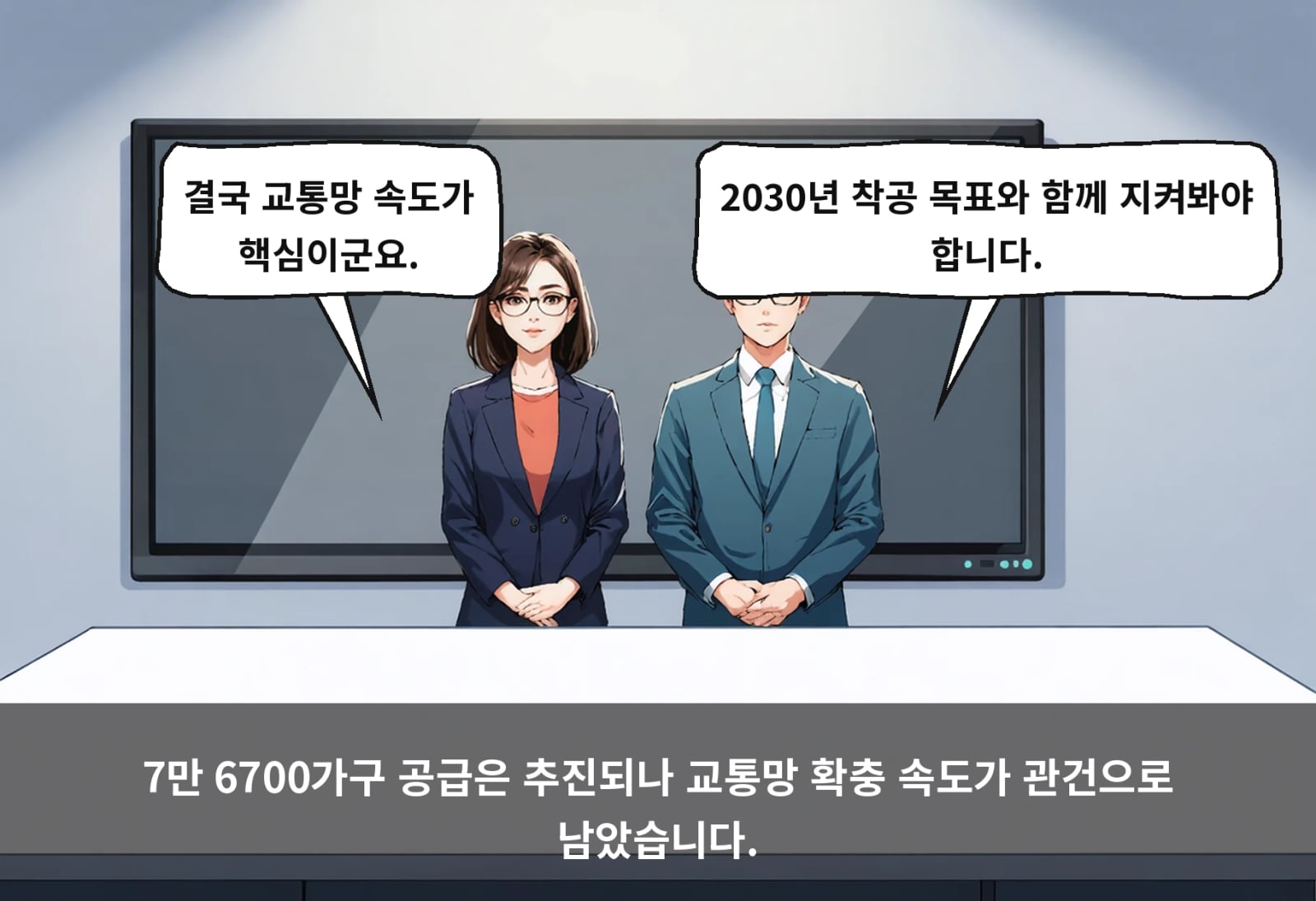 7만 6700가구 공급은 추진되나 교통망 확충 속도가 관건으로 남았습니다.