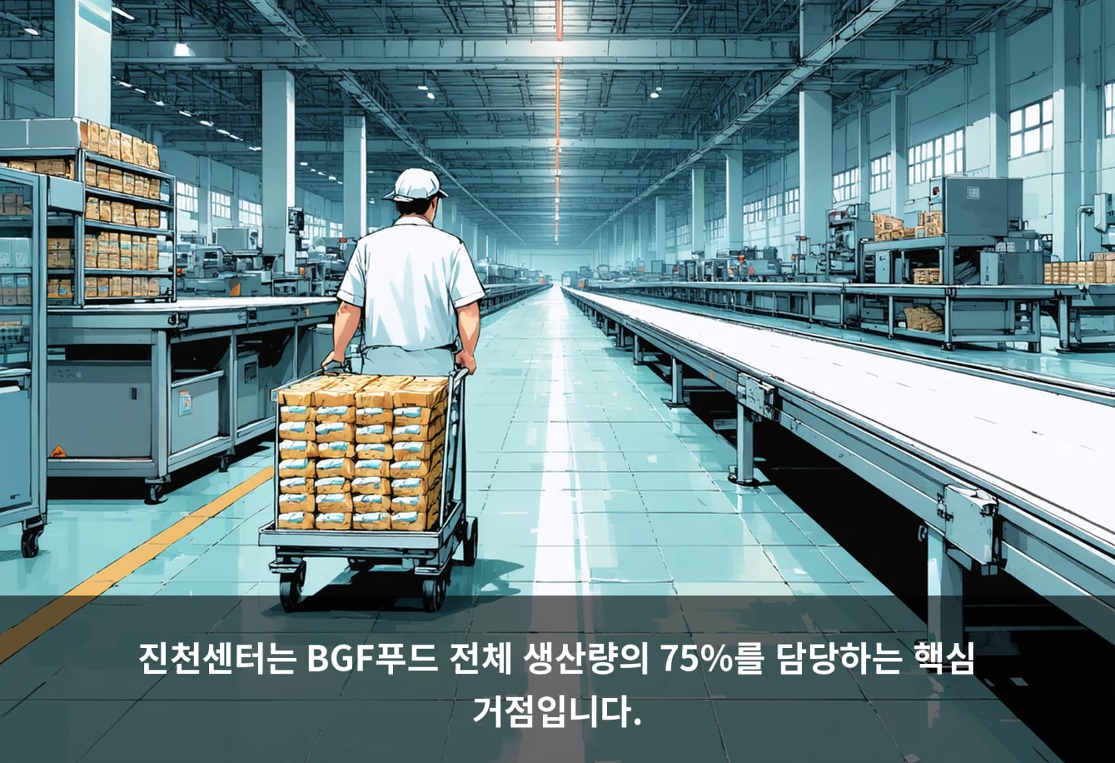진천센터는 BGF푸드 전체 생산량의 75%를 담당하는 핵심 거점입니다.