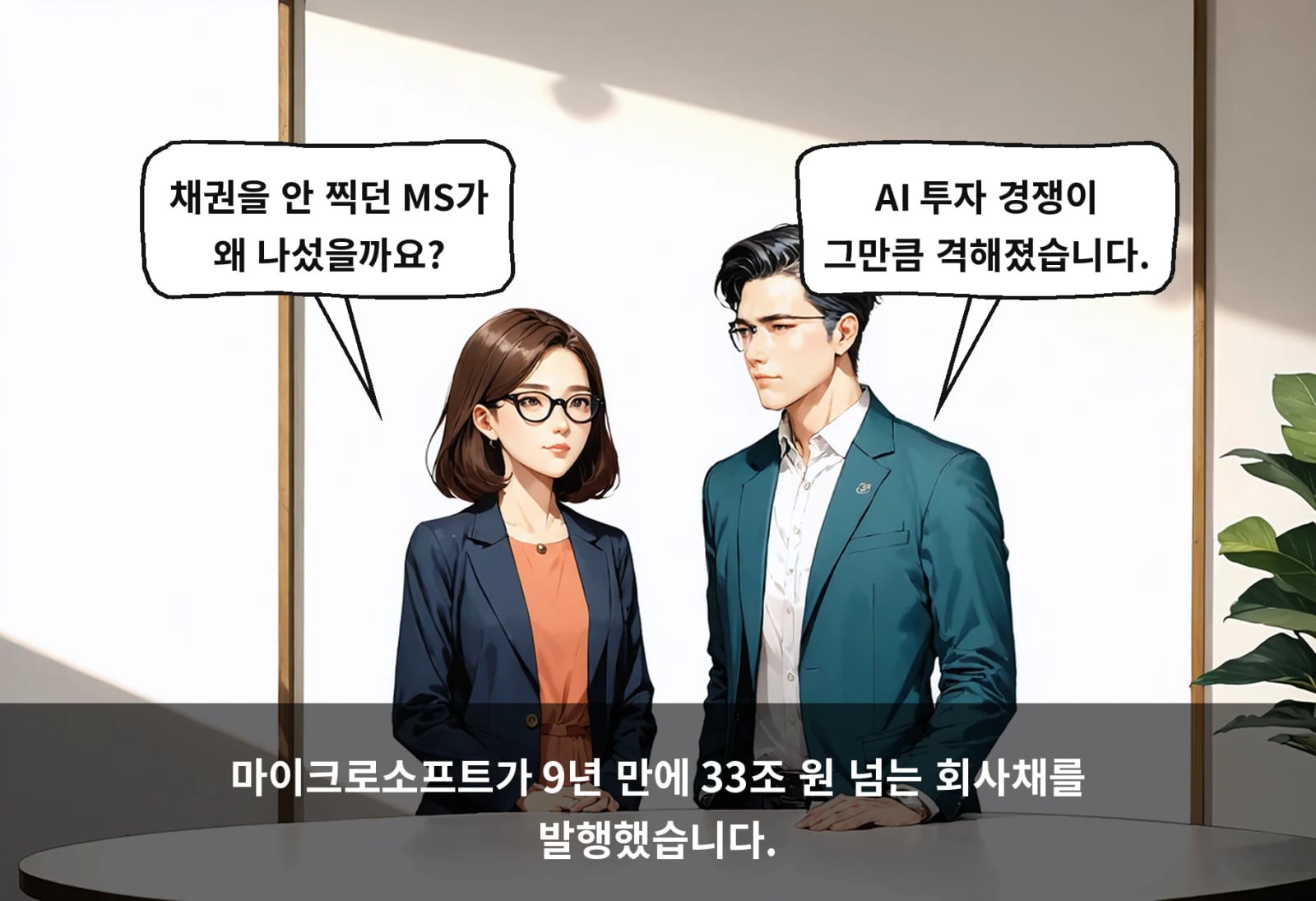 마이크로소프트가 9년 만에 33조 원 넘는 회사채를 발행했습니다.