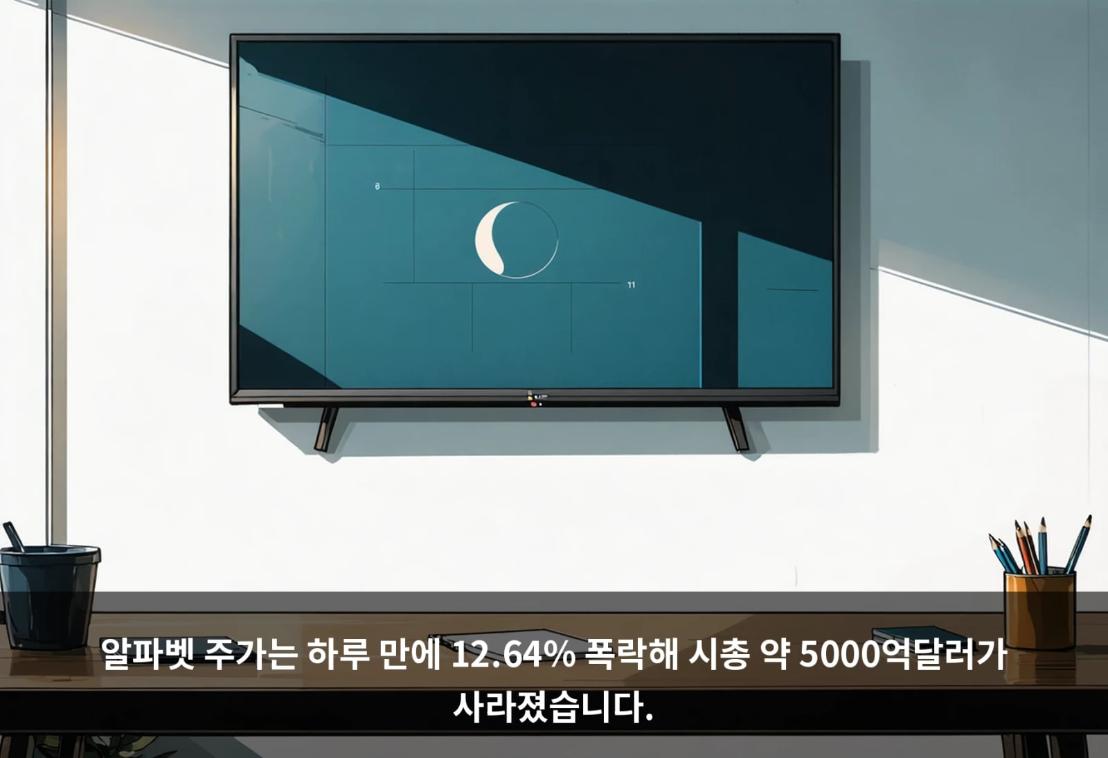 알파벳 주가는 하루 만에 12.64% 폭락해 시총 약 5000억달러가 사라졌습니다.