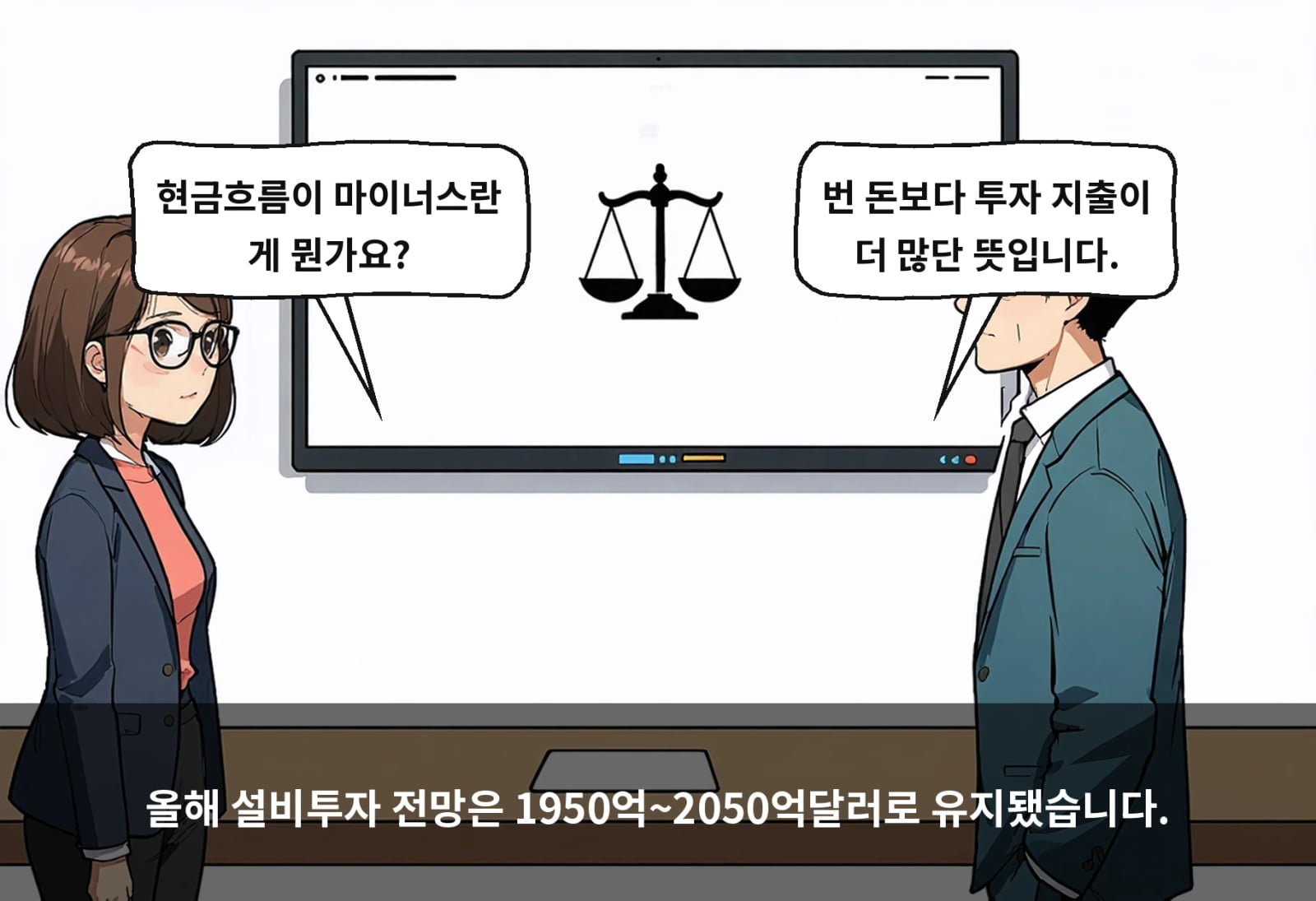 올해 설비투자 전망은 1950억~2050억달러로 유지됐습니다.