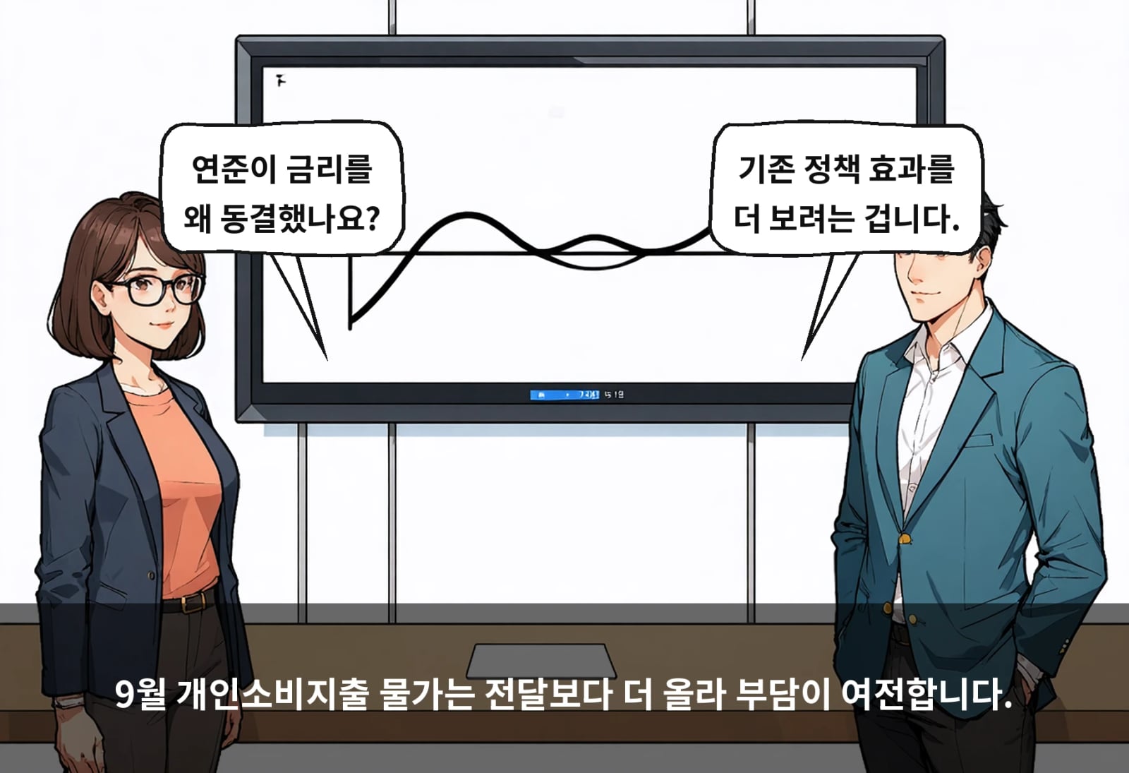 9월 개인소비지출 물가는 전달보다 더 올라 부담이 여전합니다.