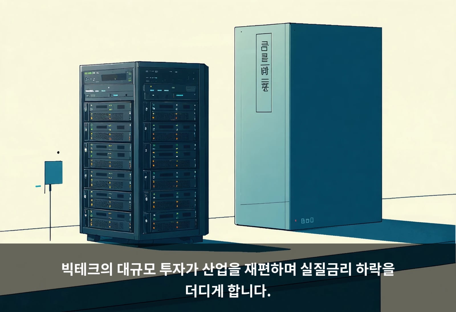 빅테크의 대규모 투자가 산업을 재편하며 실질금리 하락을 더디게 합니다.