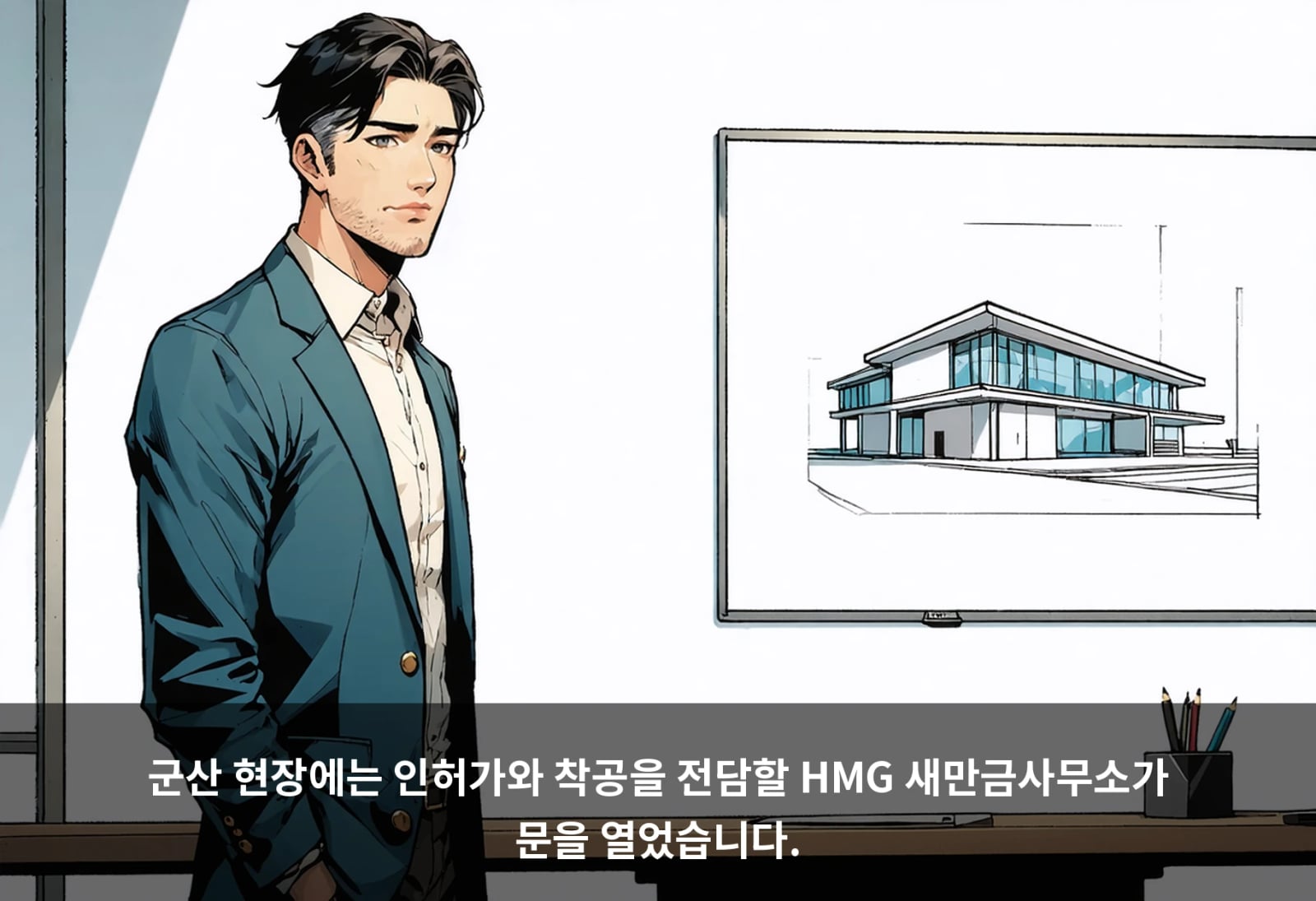 군산 현장에는 인허가와 착공을 전담할 HMG 새만금사무소가 문을 열었습니다.