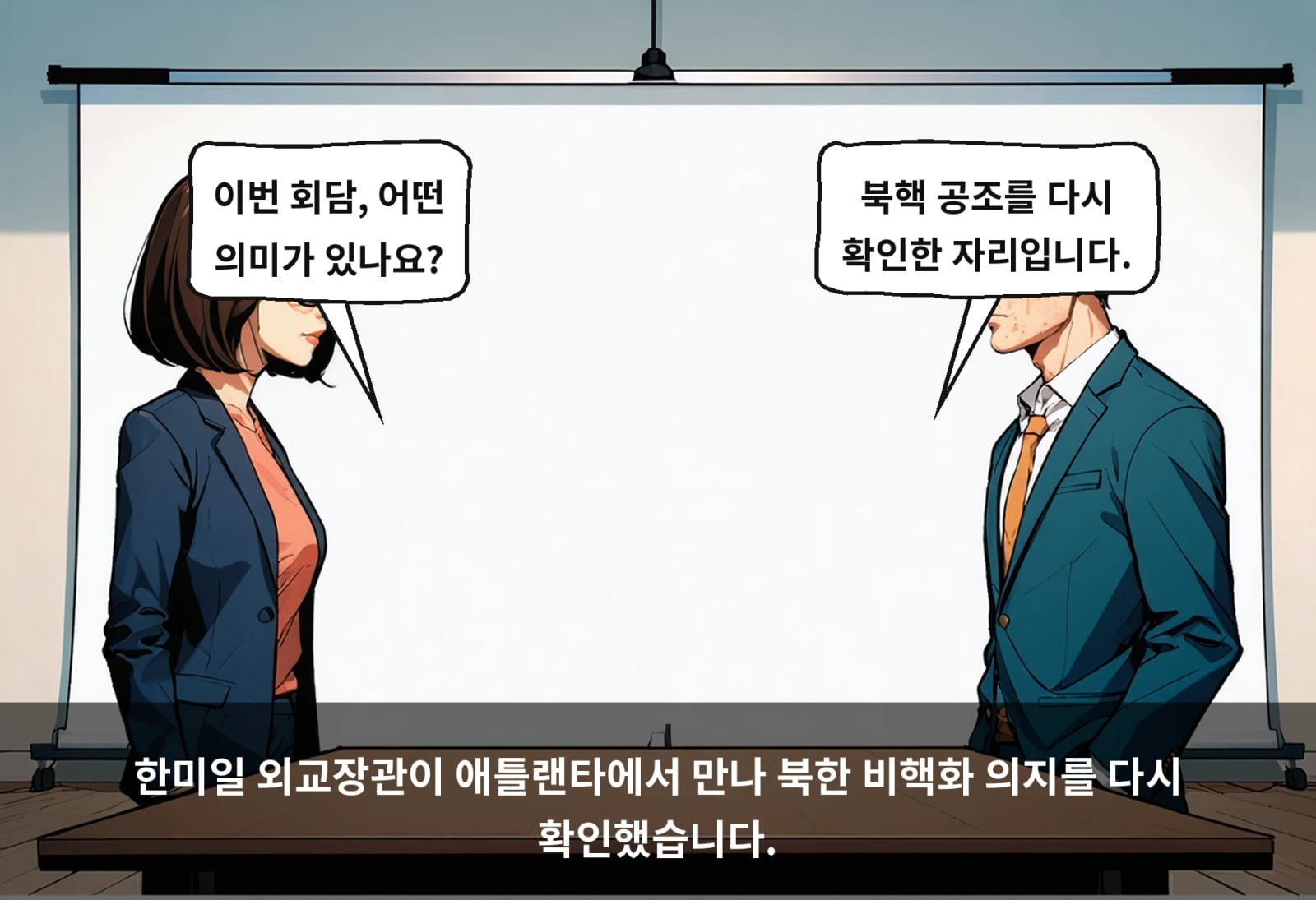 한미일 외교장관이 애틀랜타에서 만나 북한 비핵화 의지를 다시 확인했습니다.