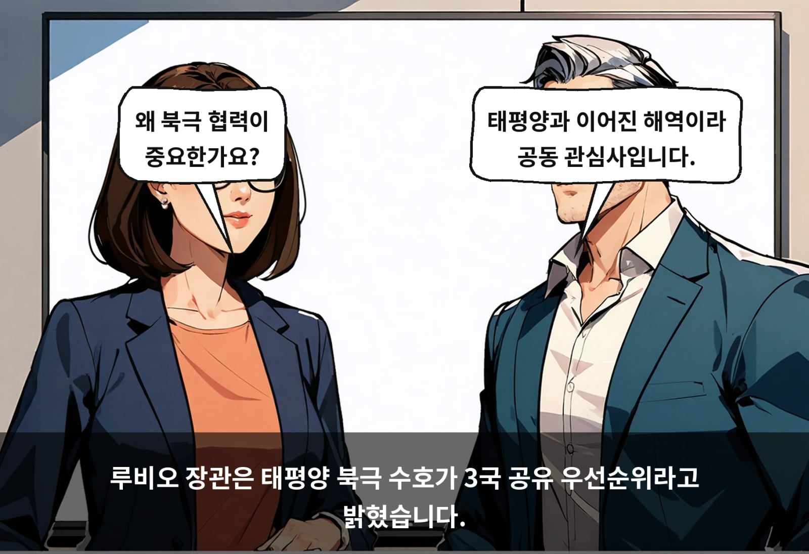 루비오 장관은 태평양 북극 수호가 3국 공유 우선순위라고 밝혔습니다.