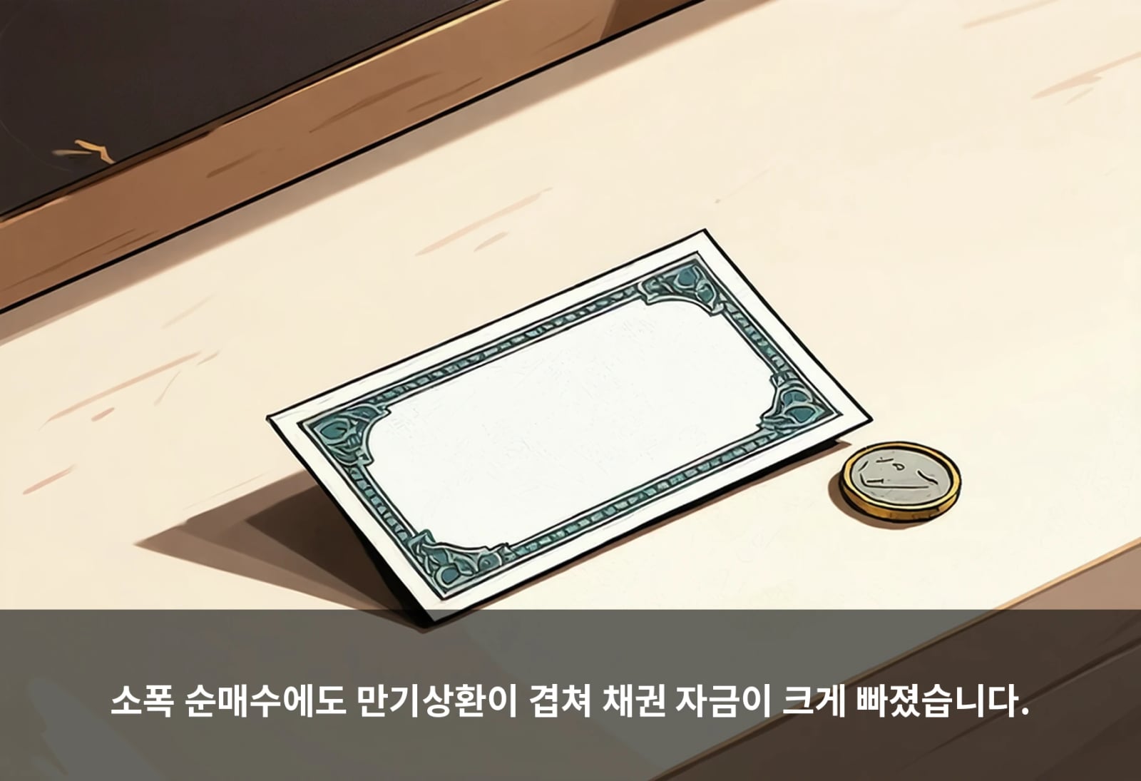 소폭 순매수에도 만기상환이 겹쳐 채권 자금이 크게 빠졌습니다.