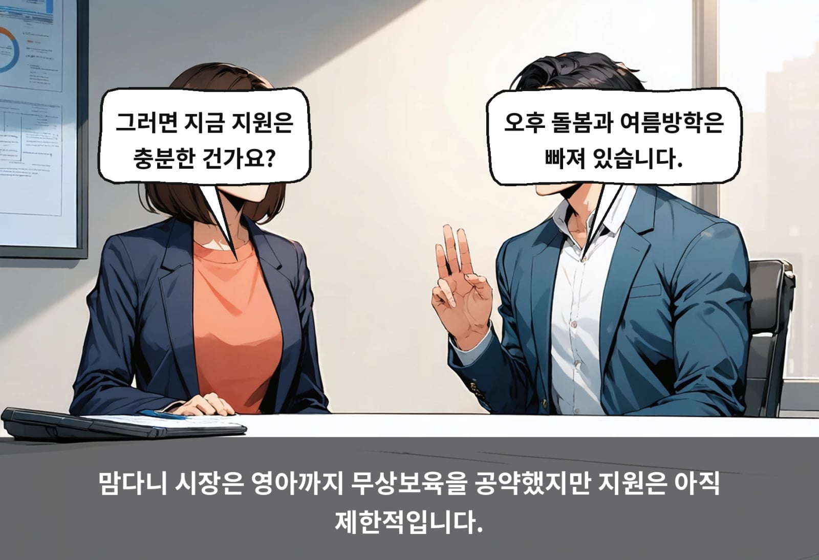맘다니 시장은 영아까지 무상보육을 공약했지만 지원은 아직 제한적입니다.