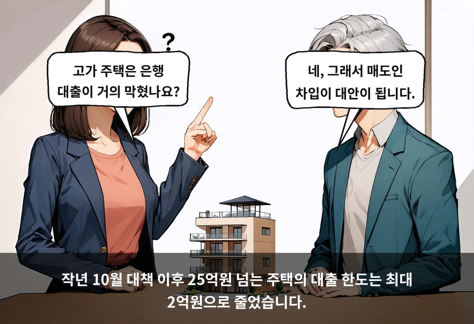 작년 10월 대책 이후 25억원 넘는 주택의 대출 한도는 최대 2억원으로 줄었습니다.