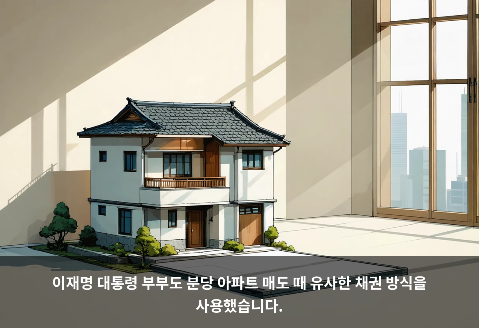이재명 대통령 부부도 분당 아파트 매도 때 유사한 채권 방식을 사용했습니다.