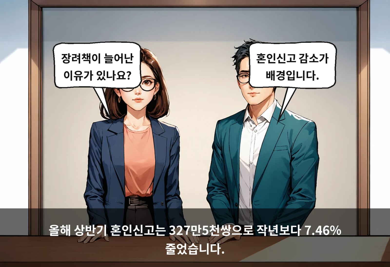 올해 상반기 혼인신고는 327만5천쌍으로 작년보다 7.46% 줄었습니다.