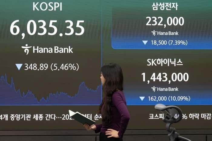 일본·대만 증시는 2% 안팎인데 코스피만 5.46% 밀렸거든요