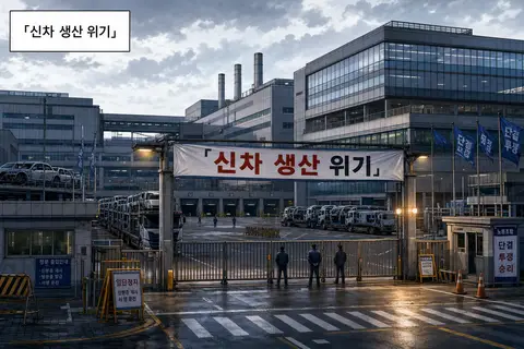 현대차 신차 위기, 파업의 그림자 표지