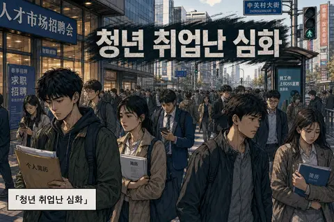 중국 청년 실업률 20%, 그리고 부정행위 표지